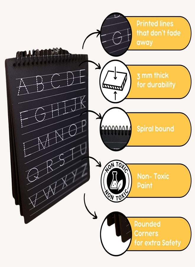 Berrybee لوحة مونتيسوري للكتابة التمهيدية للأطفال من عمر سنتين إلى ست سنوات من بيري بي | لوحة تتبع الحروف الأبجدية والأرقام والأشكال واللغة الهندية (فارنمالا) | قابلة لإعادة الاستخدام لتدريب الكتابة اليدوية | تعليمية ومتينة (3 مواد في 1) - Image 4